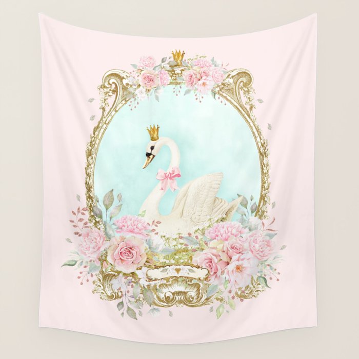 The shabby Swan Wall Tapestry Gallery Image 4
