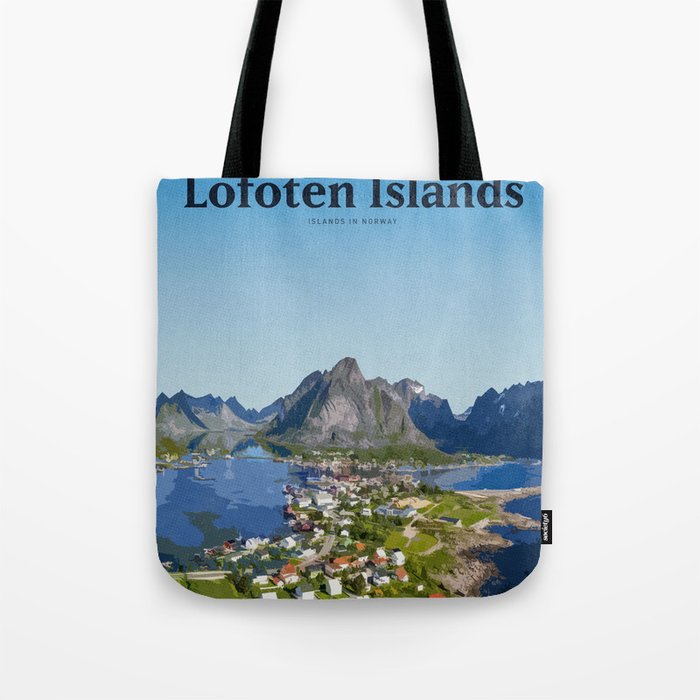 Visit Lofoten Islands Tote Bag Gallery Image 1
