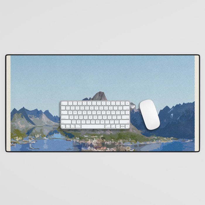 Visit Lofoten Islands Desk Mat Gallery Image 1