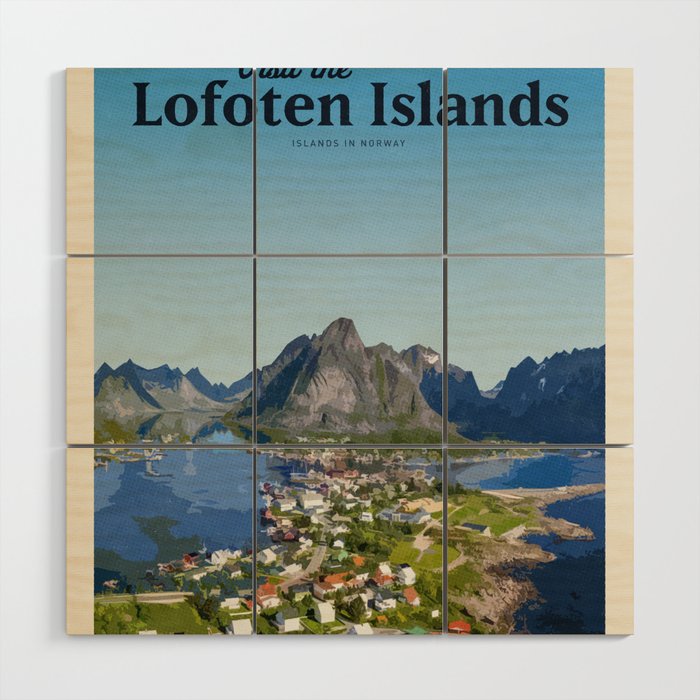 Visit Lofoten Islands Wood Wall Art Gallery Image 1