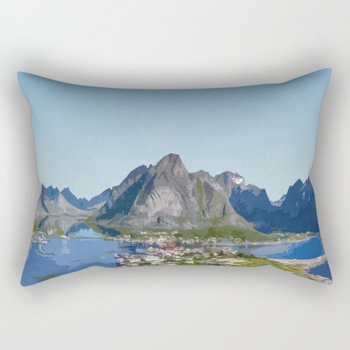 Visit Lofoten Islands Rectangular Pillow Gallery Image 2