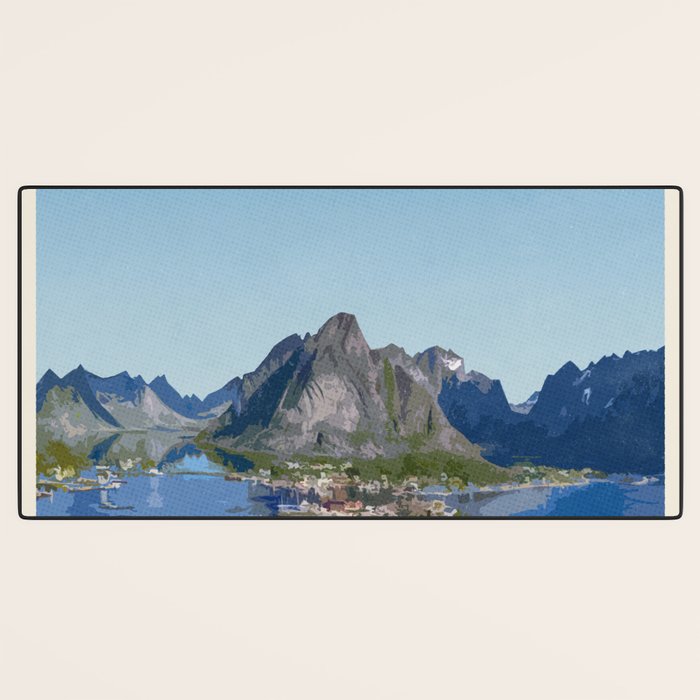 Visit Lofoten Islands Desk Mat Gallery Image 3