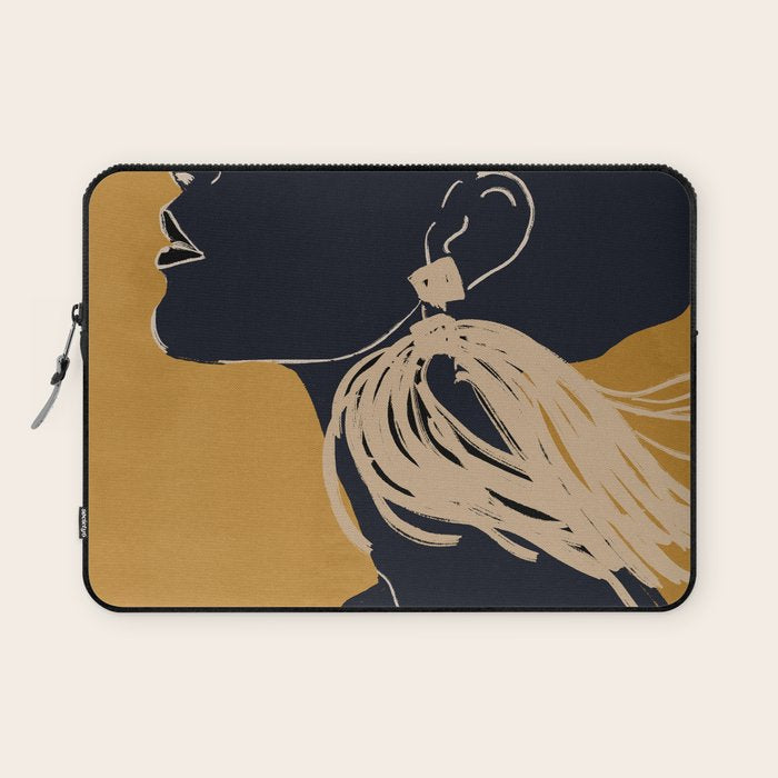 Minimal Abstract Art Woman Portrait 3 Laptop Sleeve Gallery Image 1