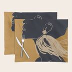 Minimal Abstract Art Woman Portrait 3 Placemat Gallery Image 1
