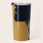 Minimal Abstract Art Woman Portrait 3 Travel Mug Gallery Image 3