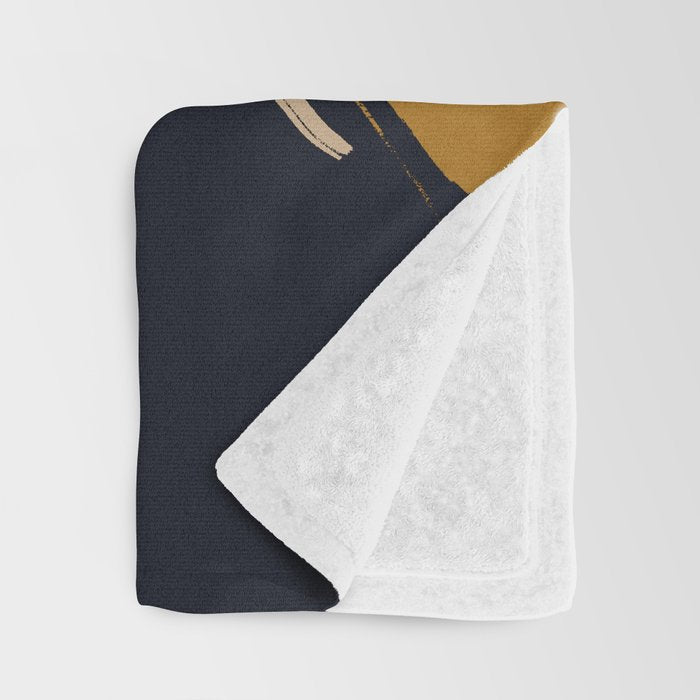 Minimal Abstract Art Woman Portrait 3 Throw Blanket Gallery Image 3