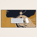 Minimal Abstract Art Woman Portrait 3 Desk Mat Gallery Image 1