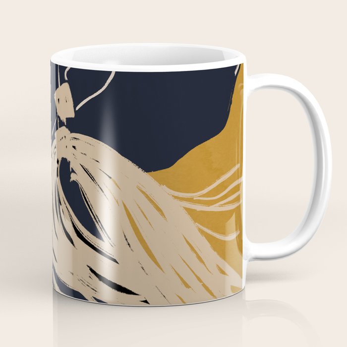 Minimal Abstract Art Woman Portrait 3 Coffee Mug Gallery Image 1