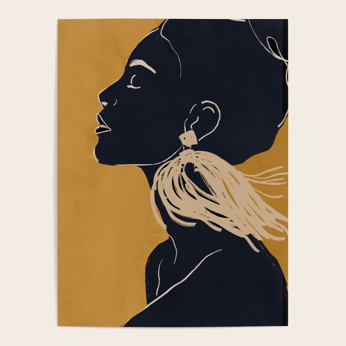 Minimal Abstract Art Woman Portrait 3 Poster Gallery Image 1