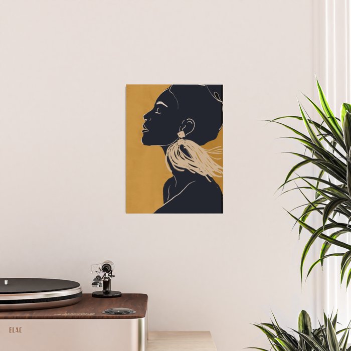 Minimal Abstract Art Woman Portrait 3 Poster Gallery Image 2