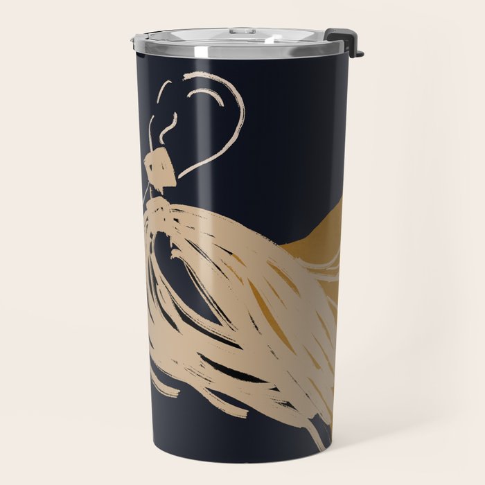 Minimal Abstract Art Woman Portrait 3 Travel Mug Gallery Image 2