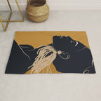 Minimal Abstract Art Woman Portrait 3 Rug Gallery Image 1