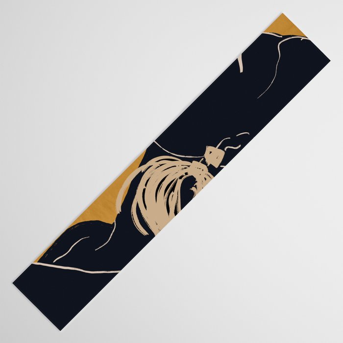 Minimal Abstract Art Woman Portrait 3 Table Runner Gallery Image 3