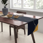 Minimal Abstract Art Woman Portrait 3 Table Runner Gallery Image 2