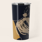 Minimal Abstract Art Woman Portrait 3 Travel Mug Gallery Image 1