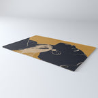 Minimal Abstract Art Woman Portrait 3 Rug Gallery Image 3