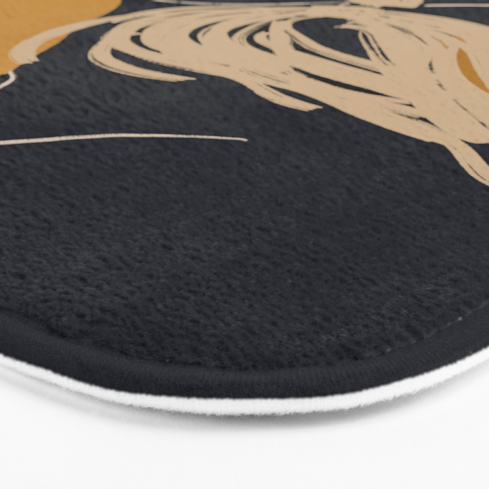 Minimal Abstract Art Woman Portrait 3 Bath Mat Gallery Image 3