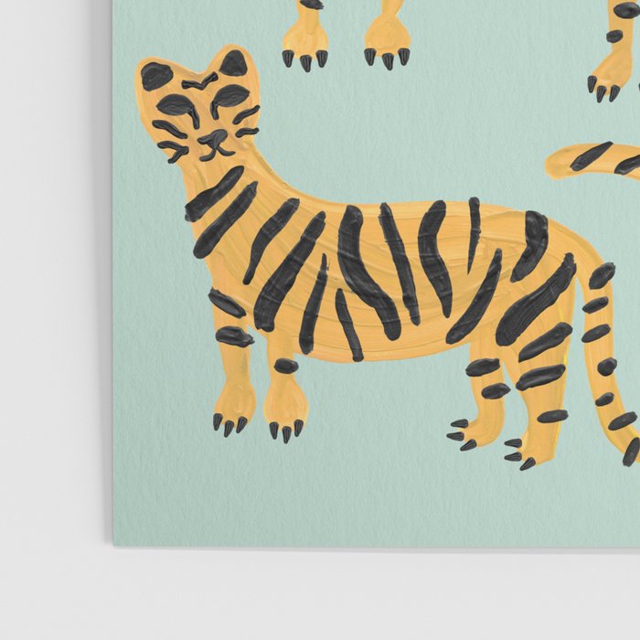 Tiger Collection - Mint & Orange Poster Gallery Image 3