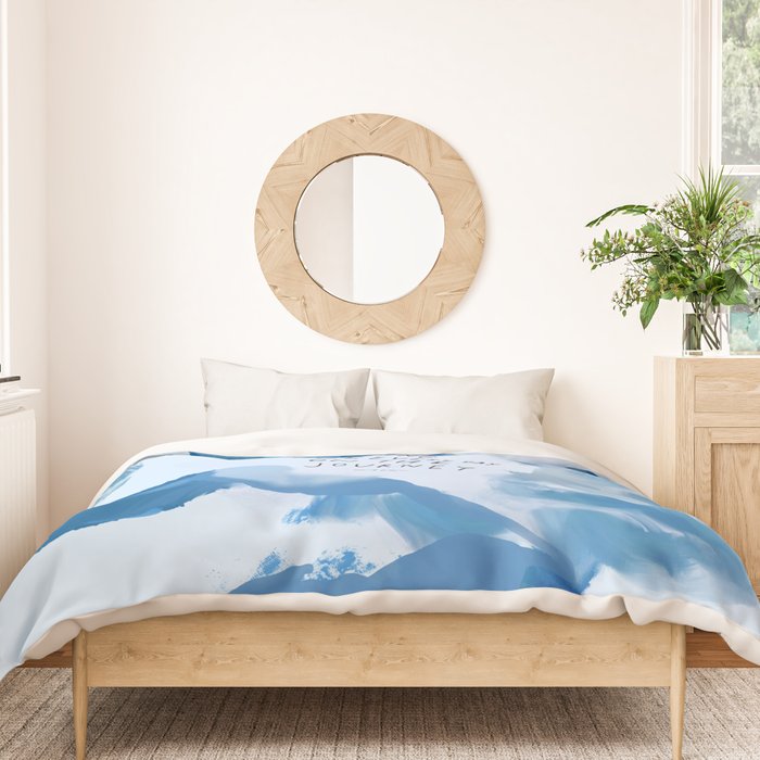 "Here's To Finding Joy, Every Day On The Journey" Duvet Cover Gallery Image 3