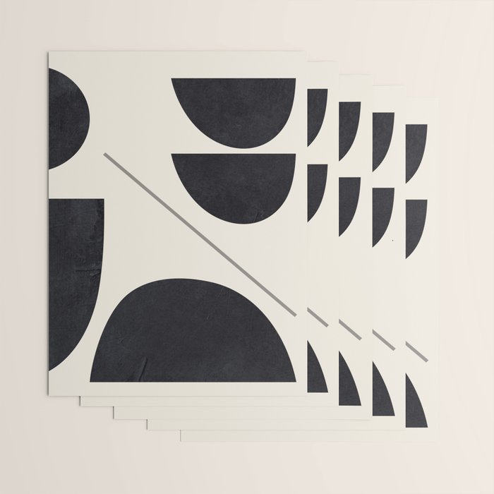 Modern Abstract Minimal Shapes 221 Wrapping Paper Gallery Image 3