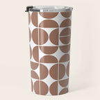 Mid Century Modern Geometric 04 Mocha Mousse Travel Mug Gallery Image 3