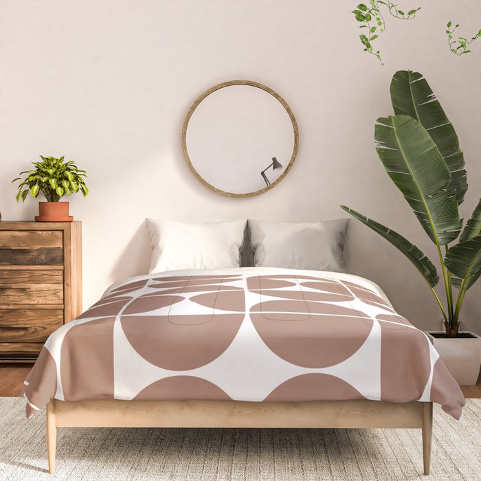 Mid Century Modern Geometric 04 Mocha Mousse Comforter Gallery Image 3