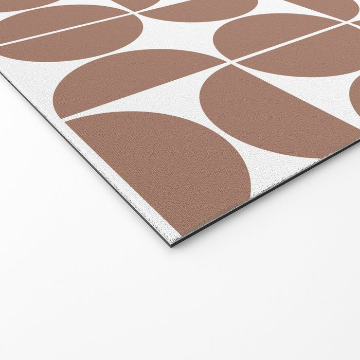Mid Century Modern Geometric 04 Mocha Mousse Welcome Mat Gallery Image 2