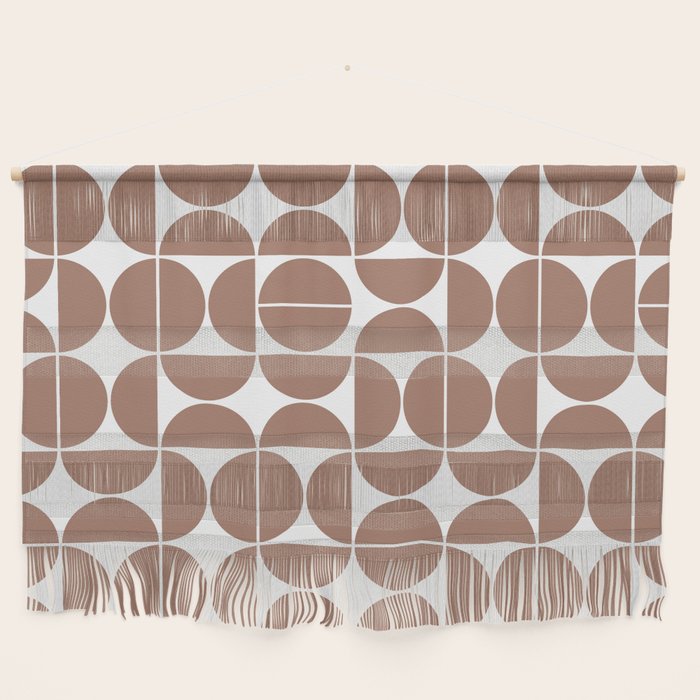 Mid Century Modern Geometric 04 Mocha Mousse Wall Hanging Gallery Image 1