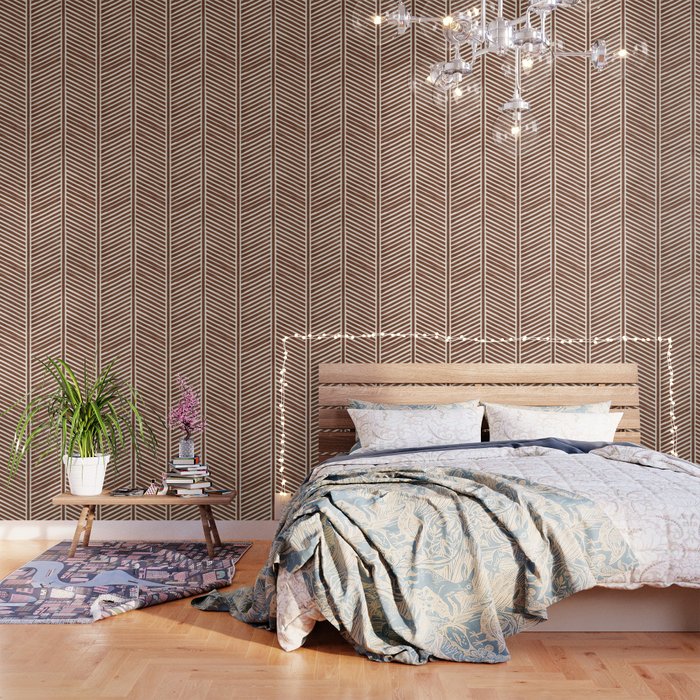 Organic Chevron on Brandywine Wallpaper Gallery Image 1
