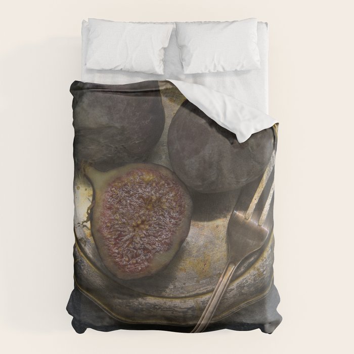Still life with rotten figs Duvet Cover