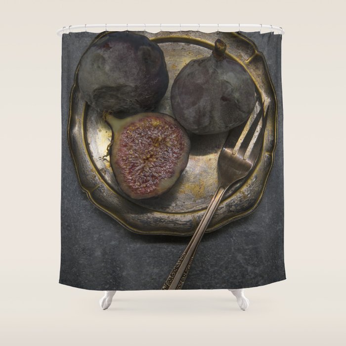 Still life with rotten figs Shower Curtain Gallery Image 1
