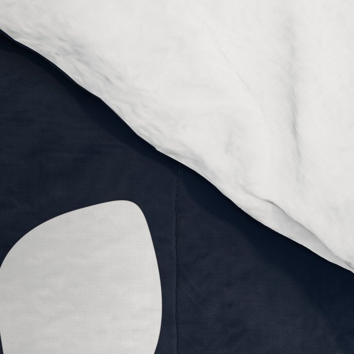 Leaf Duo, Gold and White on Navy Blue Comforter Gallery Image 4