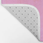 Pastel Neon Pink Yellow Ochre Mid Century Modern Abstract Minimalist Rothko Color Field Squares Bath Mat Gallery Image 2