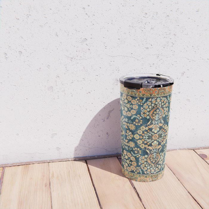 Sarouk  Antique West Persian Rug Print Travel Mug Gallery Image 4