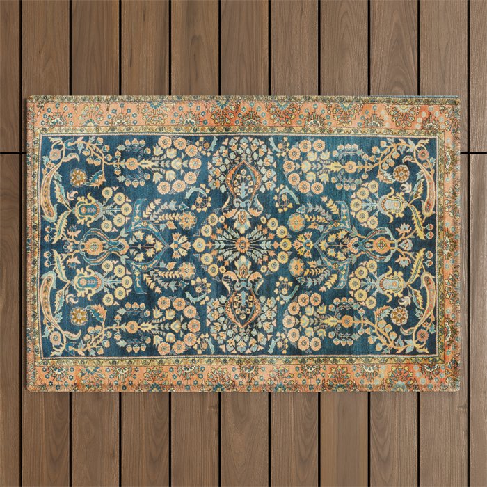 Sarouk  Antique West Persian Rug Print Outdoor Rug Gallery Image 1