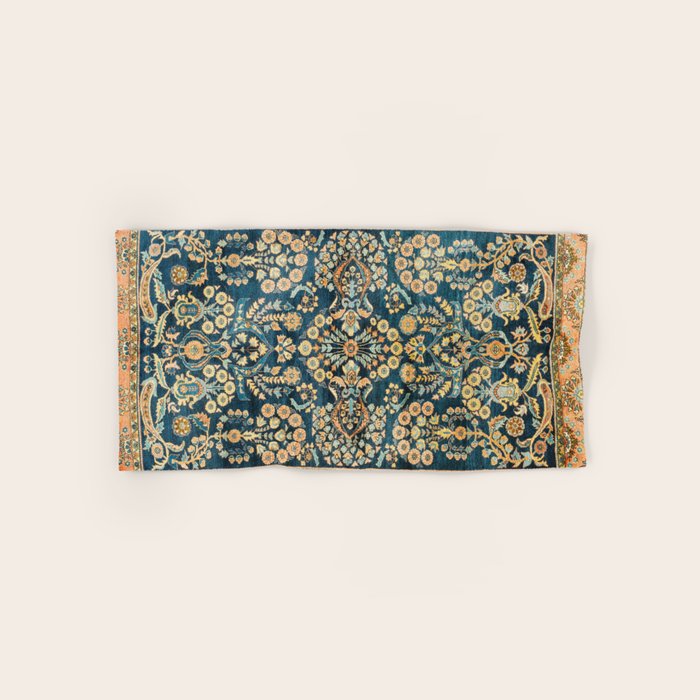 Sarouk  Antique West Persian Rug Print Bath Towel Gallery Image 1