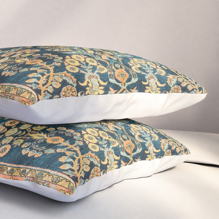 Sarouk  Antique West Persian Rug Print Pillow Sham Gallery Image 3