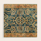 Sarouk  Antique West Persian Rug Print Wood Wall Art Gallery Image 1