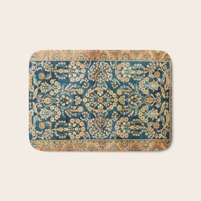 Sarouk  Antique West Persian Rug Print Bath Mat Gallery Image 1