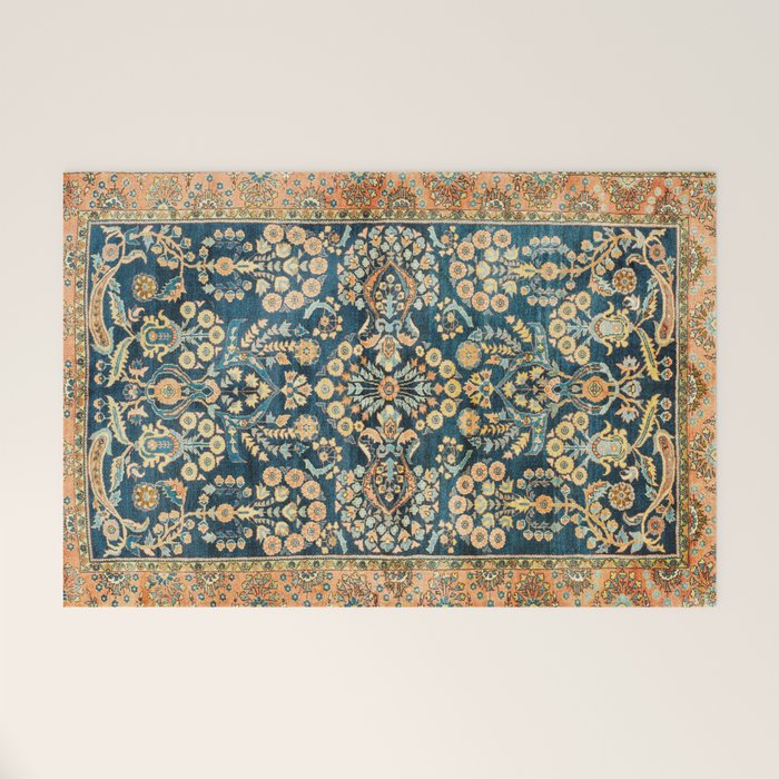 Sarouk  Antique West Persian Rug Print Welcome Mat Gallery Image 1