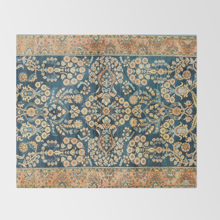 Sarouk  Antique West Persian Rug Print Throw Blanket Gallery Image 2