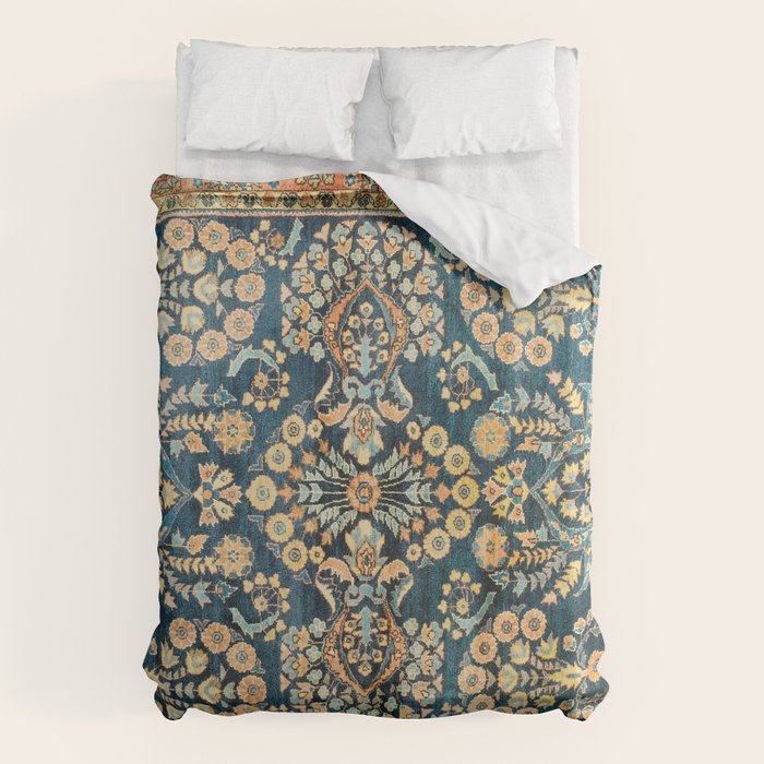 Sarouk  Antique West Persian Rug Print Duvet Cover Gallery Image 6
