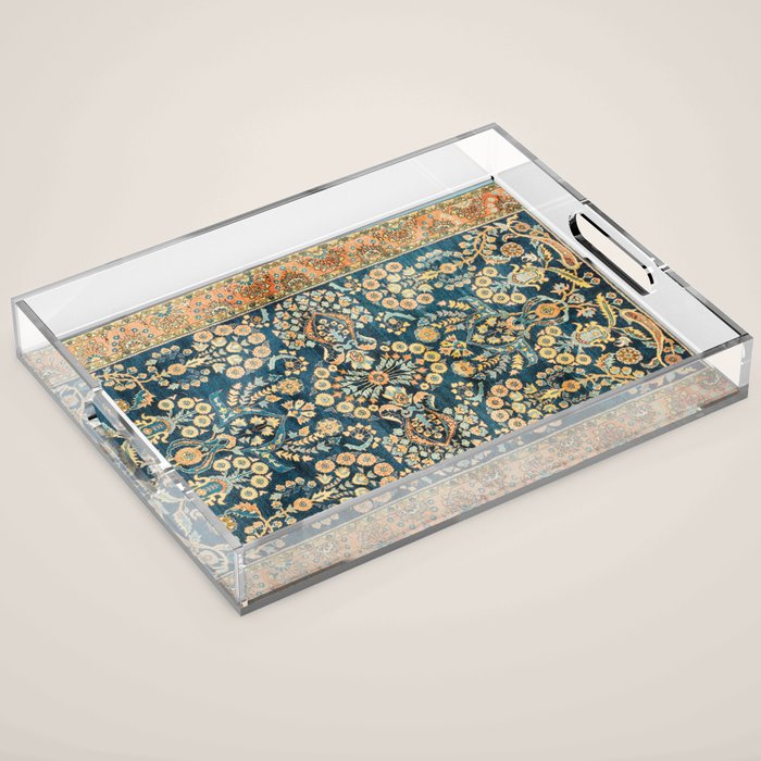 Sarouk  Antique West Persian Rug Print Acrylic Tray Gallery Image 1