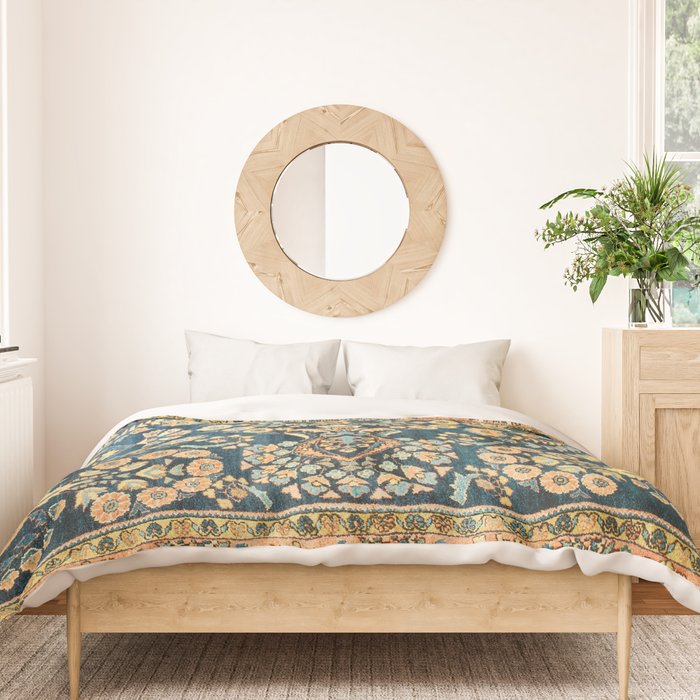 Sarouk  Antique West Persian Rug Print Duvet Cover Gallery Image 3