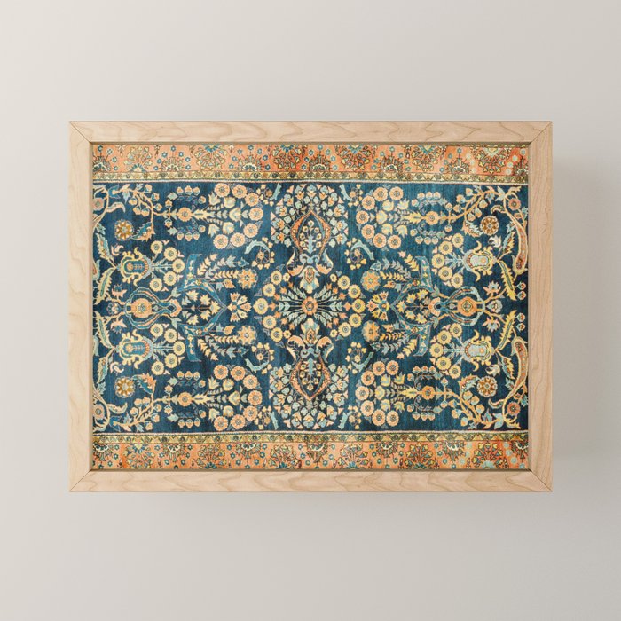 Sarouk  Antique West Persian Rug Print Mini Art Print Gallery Image 1
