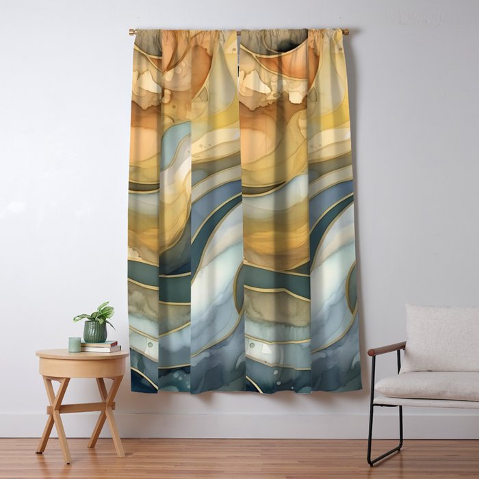 Ocean Nautical Serenade Window Curtain Gallery Image 5