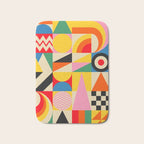 Happy Geometric Vibes Bath Mat Gallery Image 1