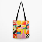 Happy Geometric Vibes Tote Bag Gallery Image 2
