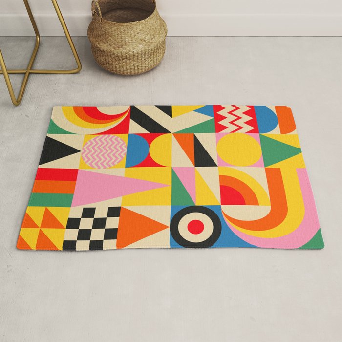 Happy Geometric Vibes Rug Gallery Image 1