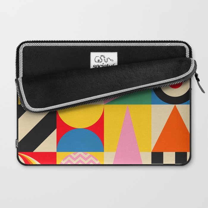 Happy Geometric Vibes Laptop Sleeve Gallery Image 2